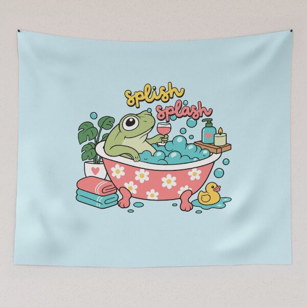 Item preview, Funny Frog Relaxation Spa Bath Humor Relaxing Frogs Lover designed and sold by ALCOSHIRTS OFFICIAL.