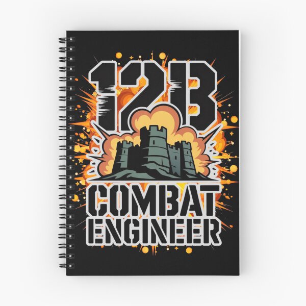 Item preview, 12B Combat Engineer — Massive Exploding Castle Emblem U.S. Army Military Engineering Graphic White Outline designed and sold by GFamilyC.