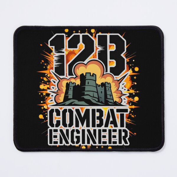 Item preview, 12B Combat Engineer — Massive Exploding Castle Emblem U.S. Army Military Engineering Graphic White Outline designed and sold by GFamilyC.