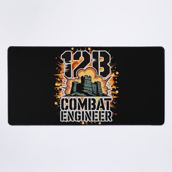 Item preview, 12B Combat Engineer — Massive Exploding Castle Emblem U.S. Army Military Engineering Graphic White Outline designed and sold by GFamilyC.