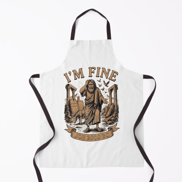 Item preview, I'm Fine Job 2000 BC Relatable Christian Meme designed and sold by Redgiant87x.