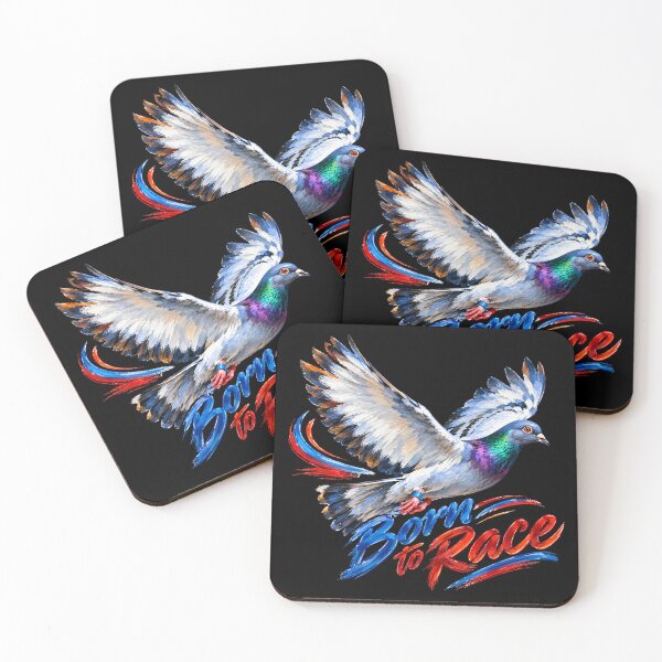 Item preview, Born to Race – Flying Racing Pigeon Brush Art designed and sold by Tadeusz1.