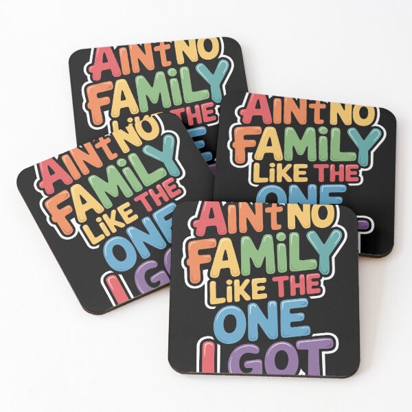 Item preview, Aint No Family Like The One I Got Colorful Typography designed and sold by TRTrendyHouse.
