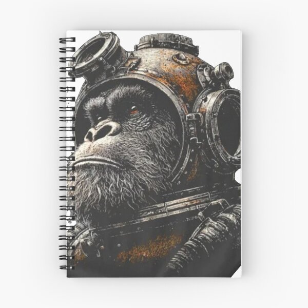 Item preview, steampunk monkey underwater designed and sold by PhiloDoh.