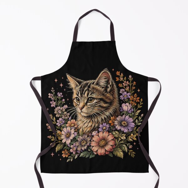 Item preview, Vintage Floral Cat Botanical Garden Lover designed and sold by gordonbwyashop.