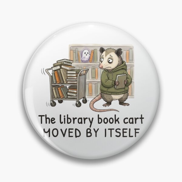 Item preview, The Library Book Cart Moved by Itself designed and sold by ChernotytskaArt.