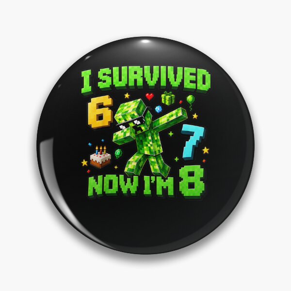 Item preview, I Survived 6 7 Now I'm 8 Funny Gamer 8th Birthday Boys Kids designed and sold by ArtByimamS.