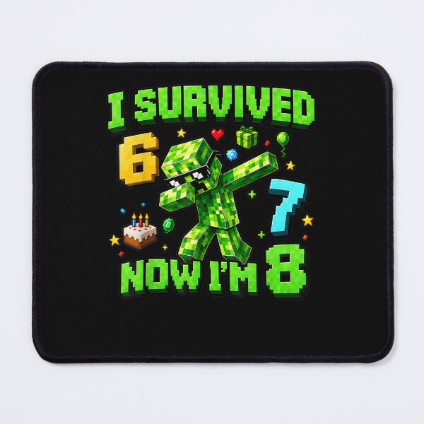 Item preview, I Survived 6 7 Now I'm 8 Funny Gamer 8th Birthday Boys Kids designed and sold by ArtByimamS.