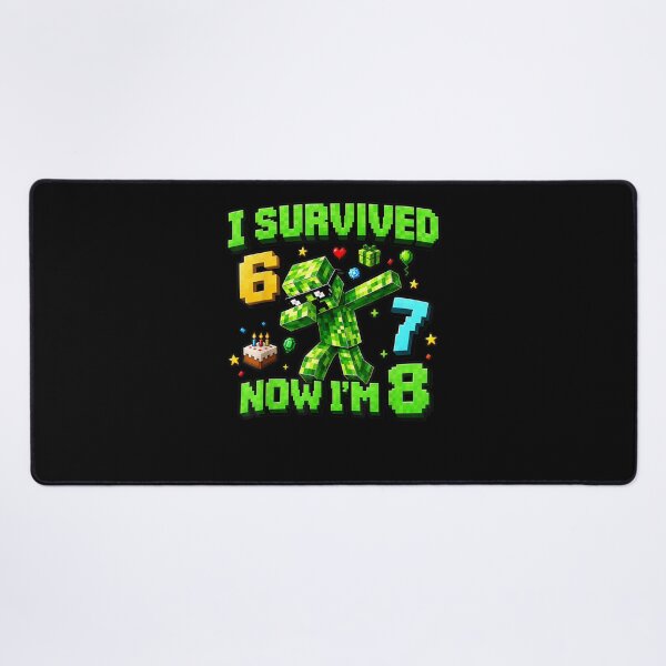 Item preview, I Survived 6 7 Now I'm 8 Funny Gamer 8th Birthday Boys Kids designed and sold by ArtByimamS.