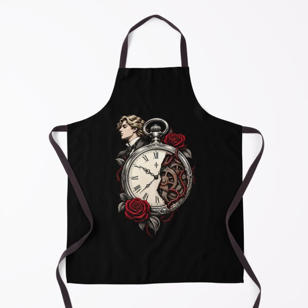 Item preview, Dorian Gray Clockwork Portrait with Crimson Roses designed and sold by Fenay Designs.