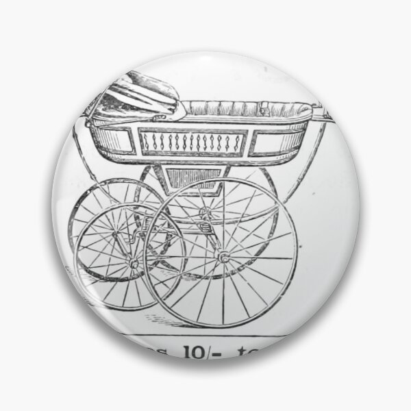 Item preview, Victorian Baby Carriage Pram Illustration designed and sold by Antique Science Press.