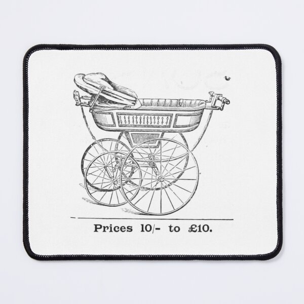Item preview, Victorian Baby Carriage Pram Illustration designed and sold by Antique Science Press.