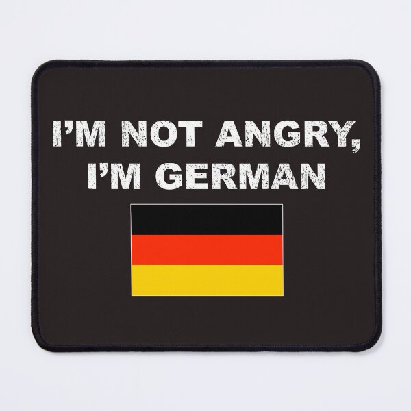 Item preview, Funny German Sticker, I'm Not Angry I'm German Decal, German Flag Humor Gift designed and sold by RickE.