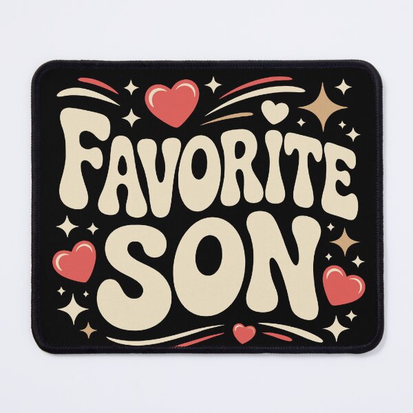 Item preview, Favorite Son Retro Funny Quote Typography designed and sold by TRTrendyHouse.