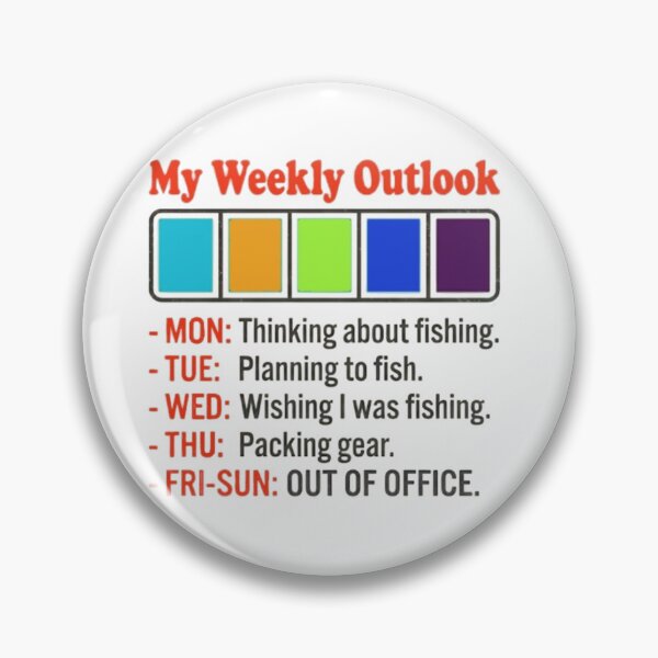 Item preview, My Weekly Outlook Fishing Funny Angler Schedule designed and sold by Salma.Store.