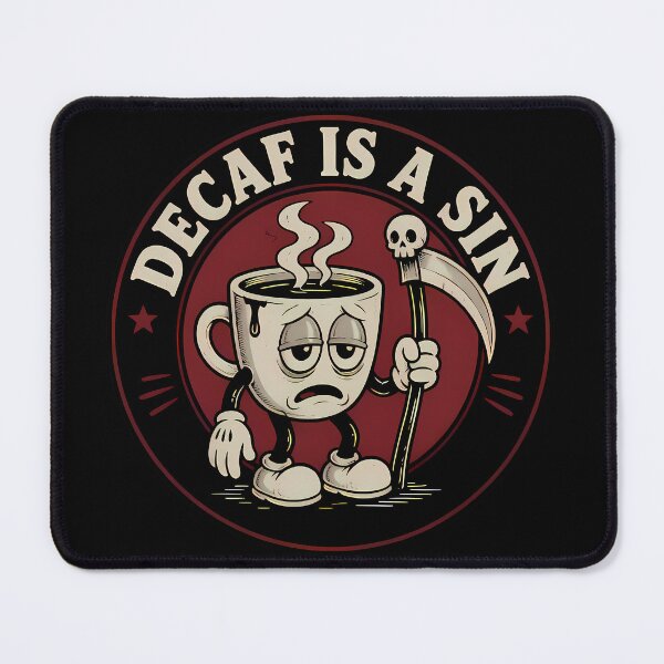 Item preview, Decaf Is A Sin Vintage Rubber Hose Coffee Cup designed and sold by 4Titik.