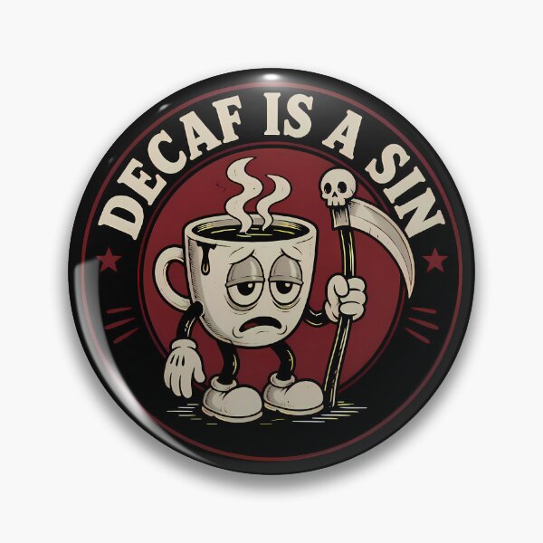 Item preview, Decaf Is A Sin Vintage Rubber Hose Coffee Cup designed and sold by 4Titik.