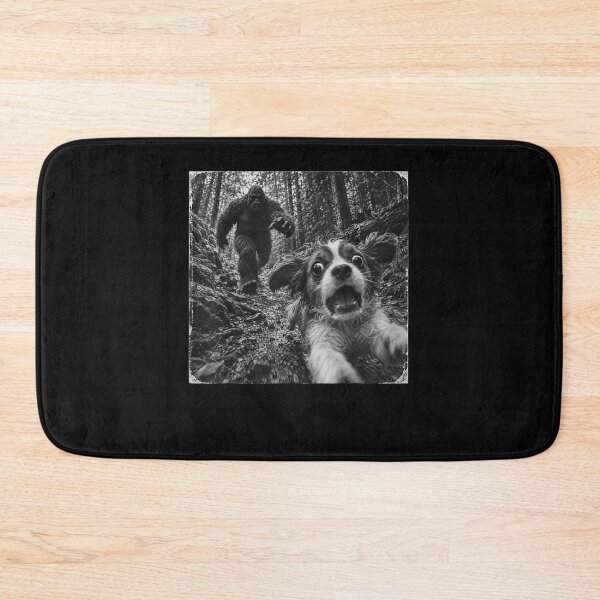 Item preview, Bigfoot and Cavalier Funny Dog Selfie Sasquatch Chase Forest designed and sold by ArtByimamS.