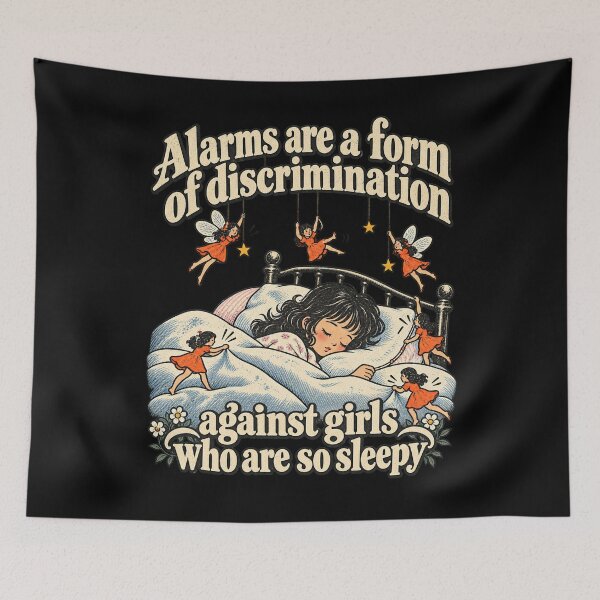 Item preview, Alarms Are A Form Of Discrimination Sleepy Girl Retro Design designed and sold by ZaDonShop.