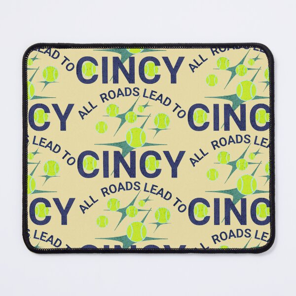 Item preview, ALL ROADS LEAD TO CINCY -TENNIS BALL PATTERN GRAPHIC designed and sold by MonsoonInkX.