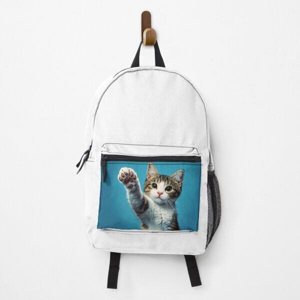 Item preview, A playful cat raises its paw designed and sold by MiraCleAI.