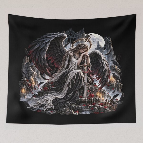 Item preview, Fallen Angel – Gothic Guardian of the Ruined Cathedral designed and sold by TroviTutto.