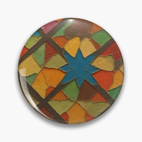 Item preview, Geometric Star Tile Mosaic Layered Papercut Aesthetic Art designed and sold by Fine-Arts-Lab.