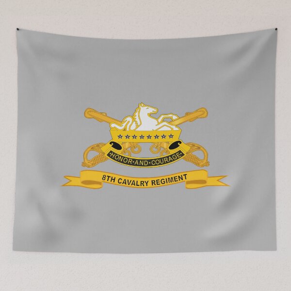 Item preview, 8Th Cavalry Regiment W Br - Ribbon designed and sold by Tonysmint.