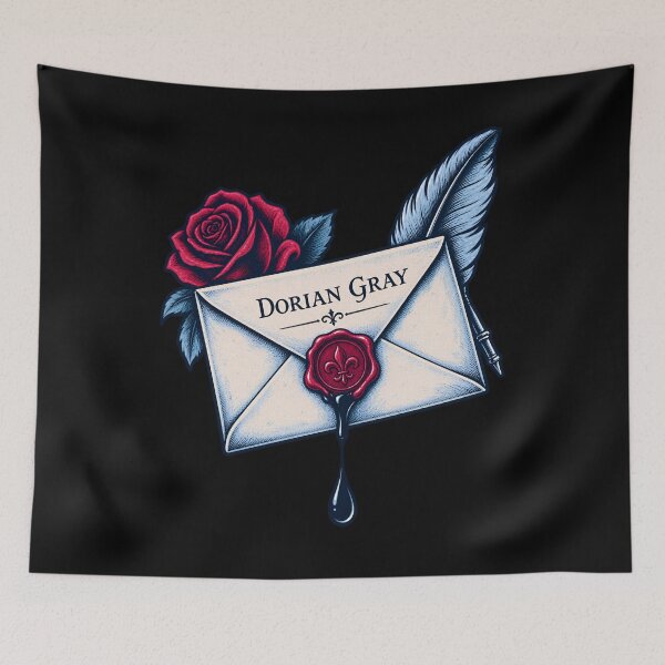 Item preview, Dorian Gray Sealed Letter with Rose and Quill designed and sold by Fenay Designs.