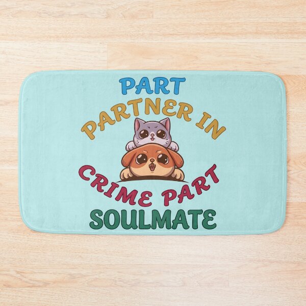 Item preview, Cute Cat and Dog Partner in Crime Soulmate Design designed and sold by zaoroo shop.