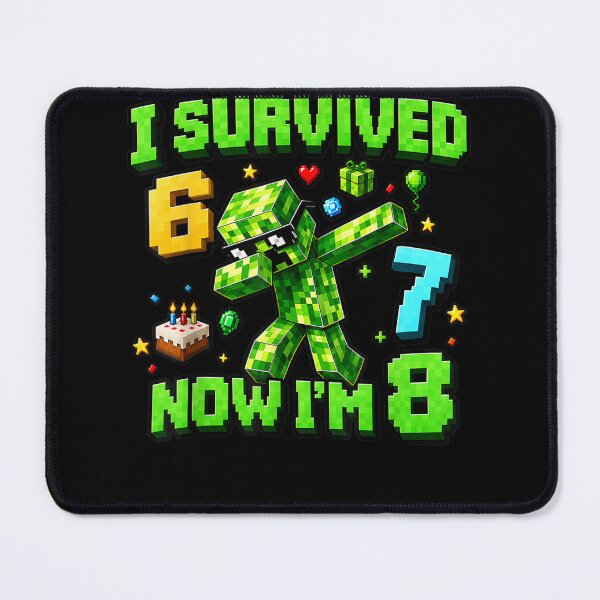 Item preview, I Survived 6 7 Now I'm 8 Funny Gamer 8th Birthday Boys Kids designed and sold by leevekaArt.