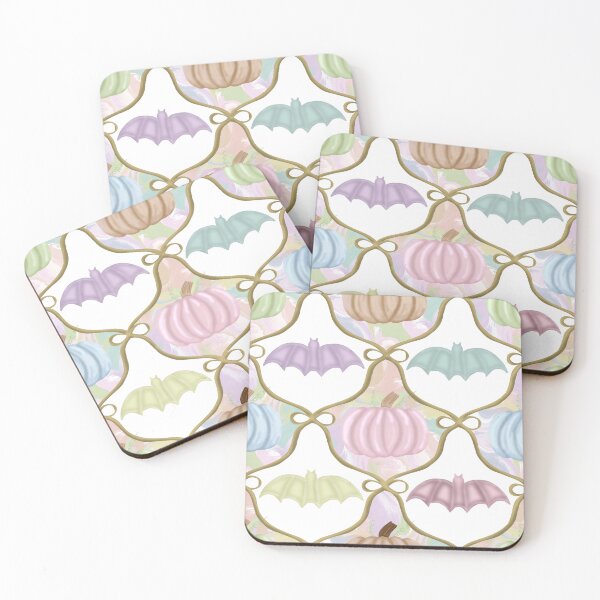 Item preview, Pastel Halloween Collection with Gold Ribbon- Pumpkins, and Bats Design designed and sold by Purposely Designed.