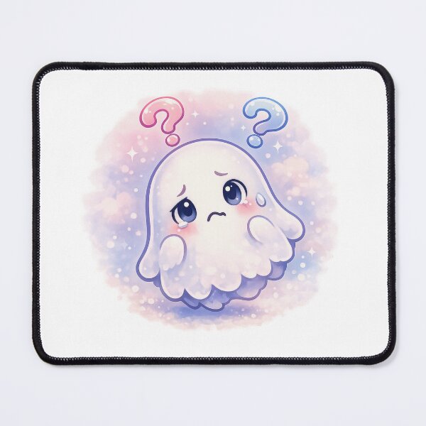 Item preview, Confused Bubble Ghost – Pastel Kawaii Lost Spirit Art designed and sold by Sommium .