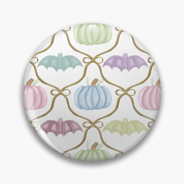 Item preview, Pastel Halloween Collection with Gold Ribbon- Pumpkins, and Bats Design designed and sold by Purposely Designed.