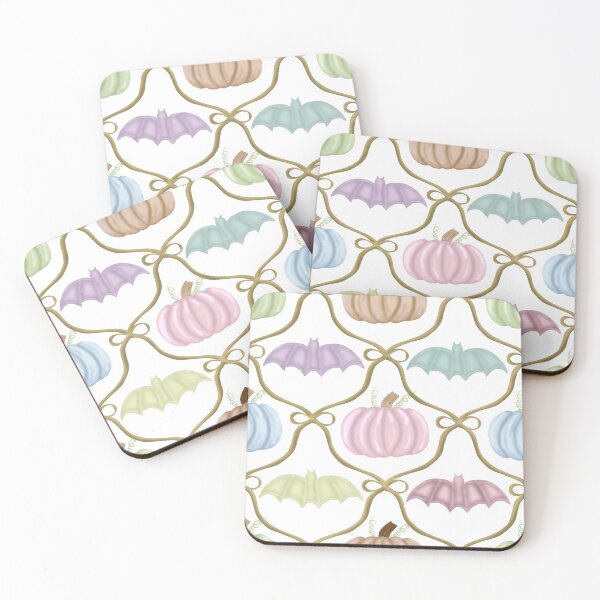 Item preview, Pastel Halloween Collection with Gold Ribbon- Pumpkins, and Bats Design designed and sold by Purposely Designed.