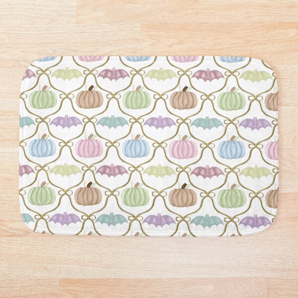 Item preview, Pastel Halloween Collection with Gold Ribbon- Pumpkins, and Bats Design designed and sold by Purposely Designed.
