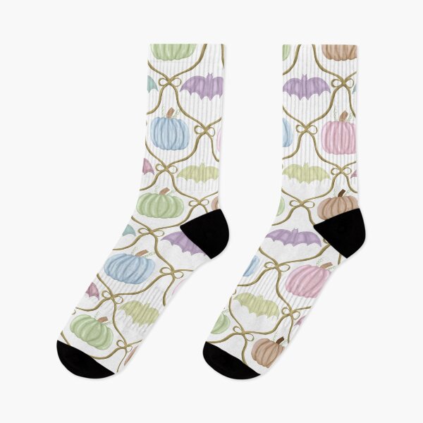 Item preview, Pastel Halloween Collection with Gold Ribbon- Pumpkins, and Bats Design designed and sold by Purposely Designed.