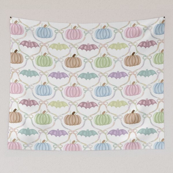 Item preview, Pastel Halloween Collection with Pastel Ribbon- Pumpkins, and Bats Design designed and sold by Purposely Designed.