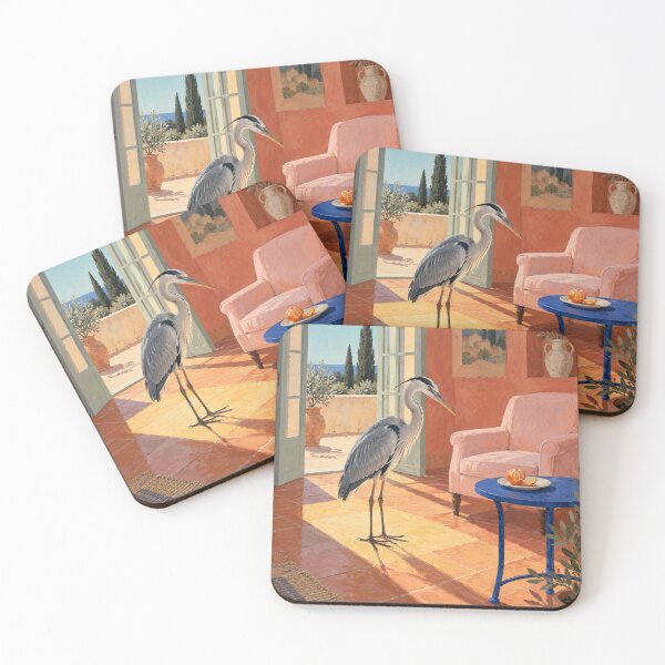 Item preview, The Afternoon Guest — Heron in a Sunlit Room designed and sold by PopChaosStudio.