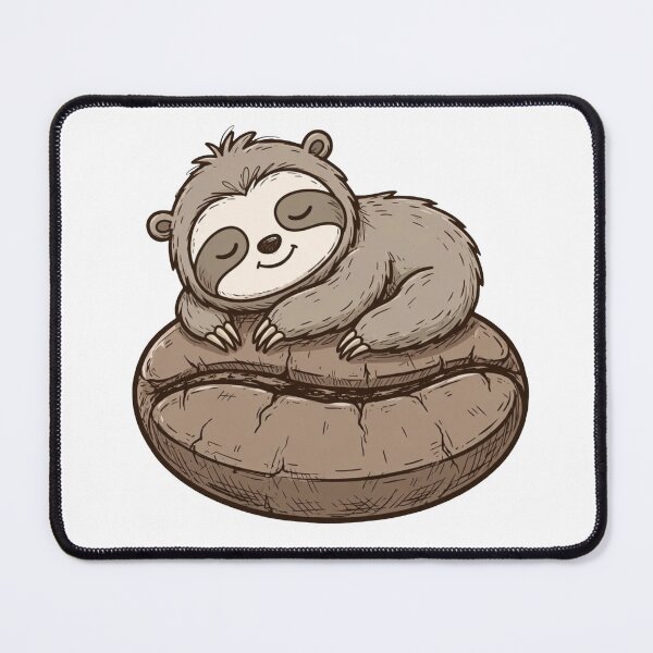 Item preview, Cute Sloth Sleeping On Coffee Bean designed and sold by ThePrintArt.