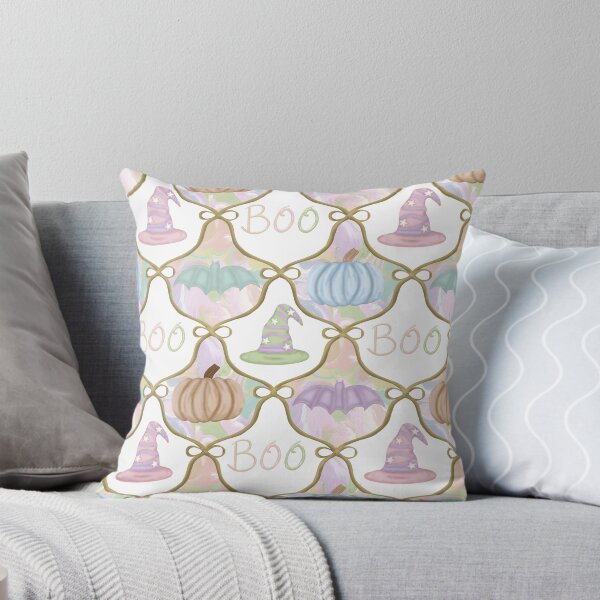 Item preview,  Pastel Halloween Collection with Gold Ribbon- Pumpkins, Witches Hats and Bats designed and sold by Purposely Designed.
