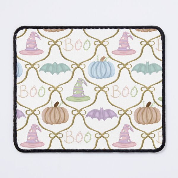 Item preview, Pastel Halloween Collection with Gold Ribbon- Pumpkins, Witches Hats and Bats designed and sold by Purposely Designed.