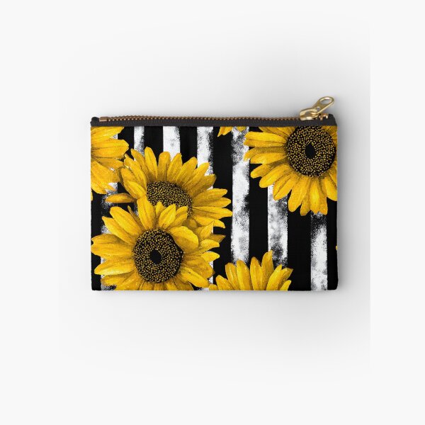 Item preview, Gothic Sunflower with Black & White Grunge Stripes designed and sold by Explicitly-Random.