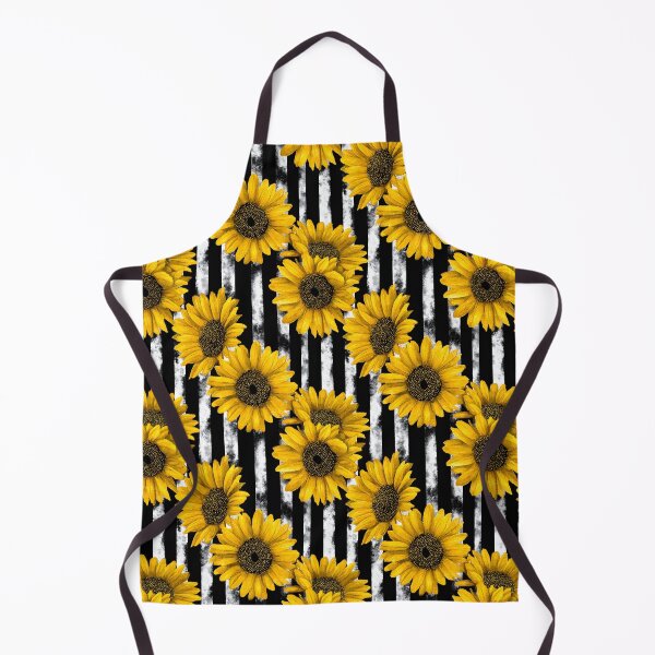 Item preview, Gothic Sunflower with Black & White Grunge Stripes designed and sold by Explicitly-Random.