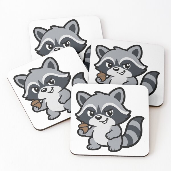 Item preview, Mischievous Raccoon Sticker, Funny Cartoon designed and sold by gkhanco.