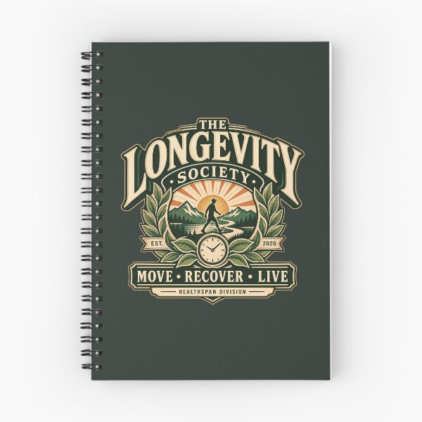 Item preview, The Longevity Society Vintage Wellness Emblem designed and sold by goldzilla.studio.