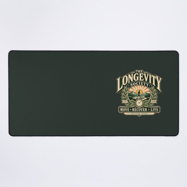 Item preview, The Longevity Society Vintage Wellness Emblem designed and sold by goldzilla.studio.
