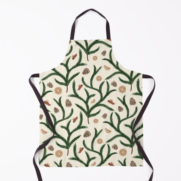 Item preview, Cozy Winter Botanical - Pine Branches Orange & Cinnamon Pattern designed and sold by DesigndN.