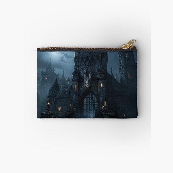 Item preview, Gothic Castle Gatehouse Midnight Misty Rain designed and sold by LazyDayzCo.