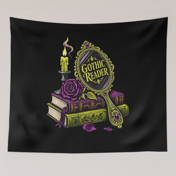Item preview, Dorian Gray Gothic Reader Mirror and Books designed and sold by Fenay Designs.
